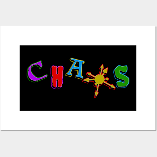 Colorful Chaos - Minimalist Chaos Star Design Posters and Art